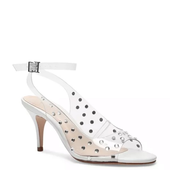 Schutz Brauna Studded Embellished PVC High Heel Sandal! - Picture 1 of 7